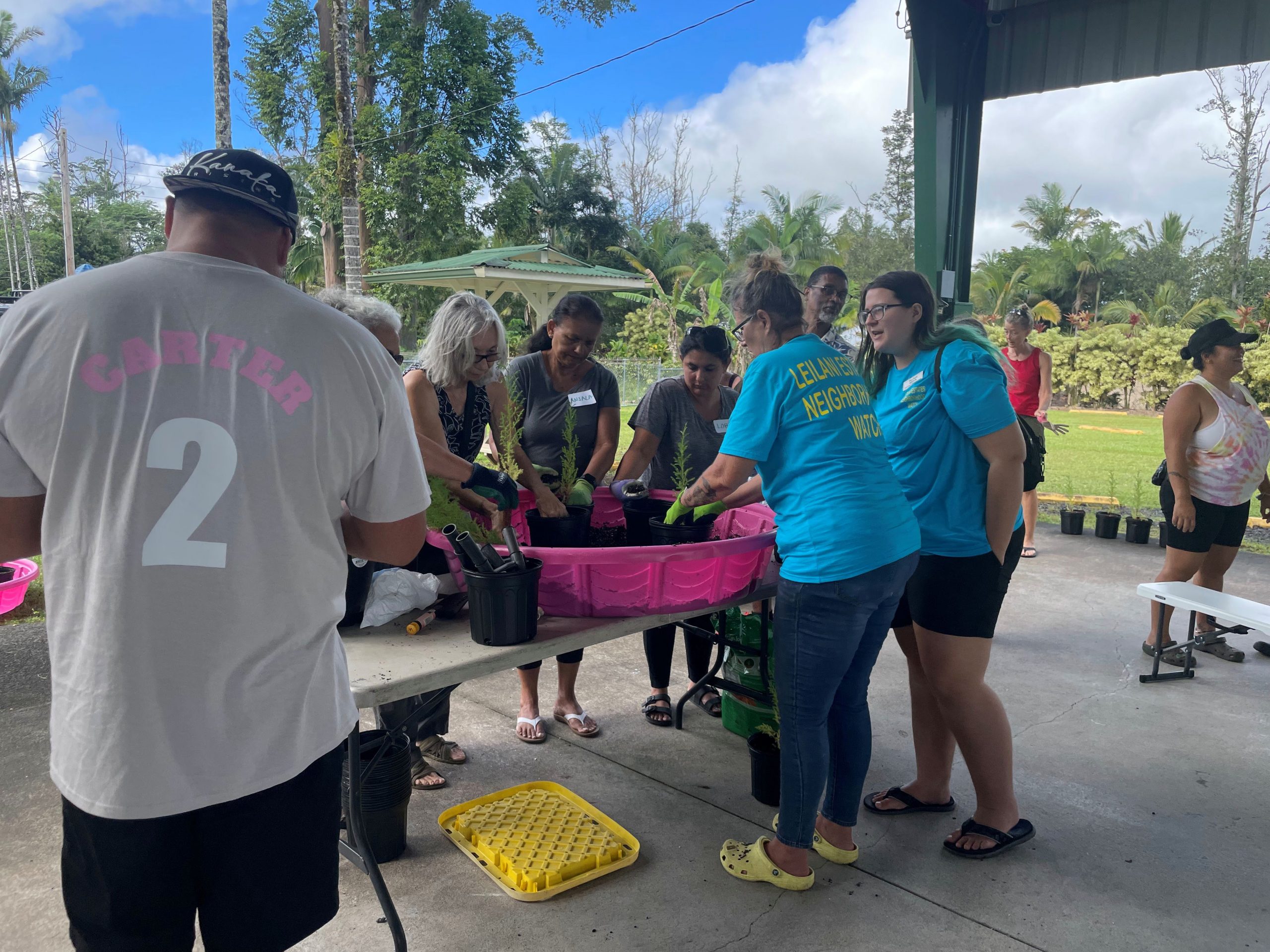 These workshops allowed us to meet community where they are like one in Leilani Estates, Puna.
